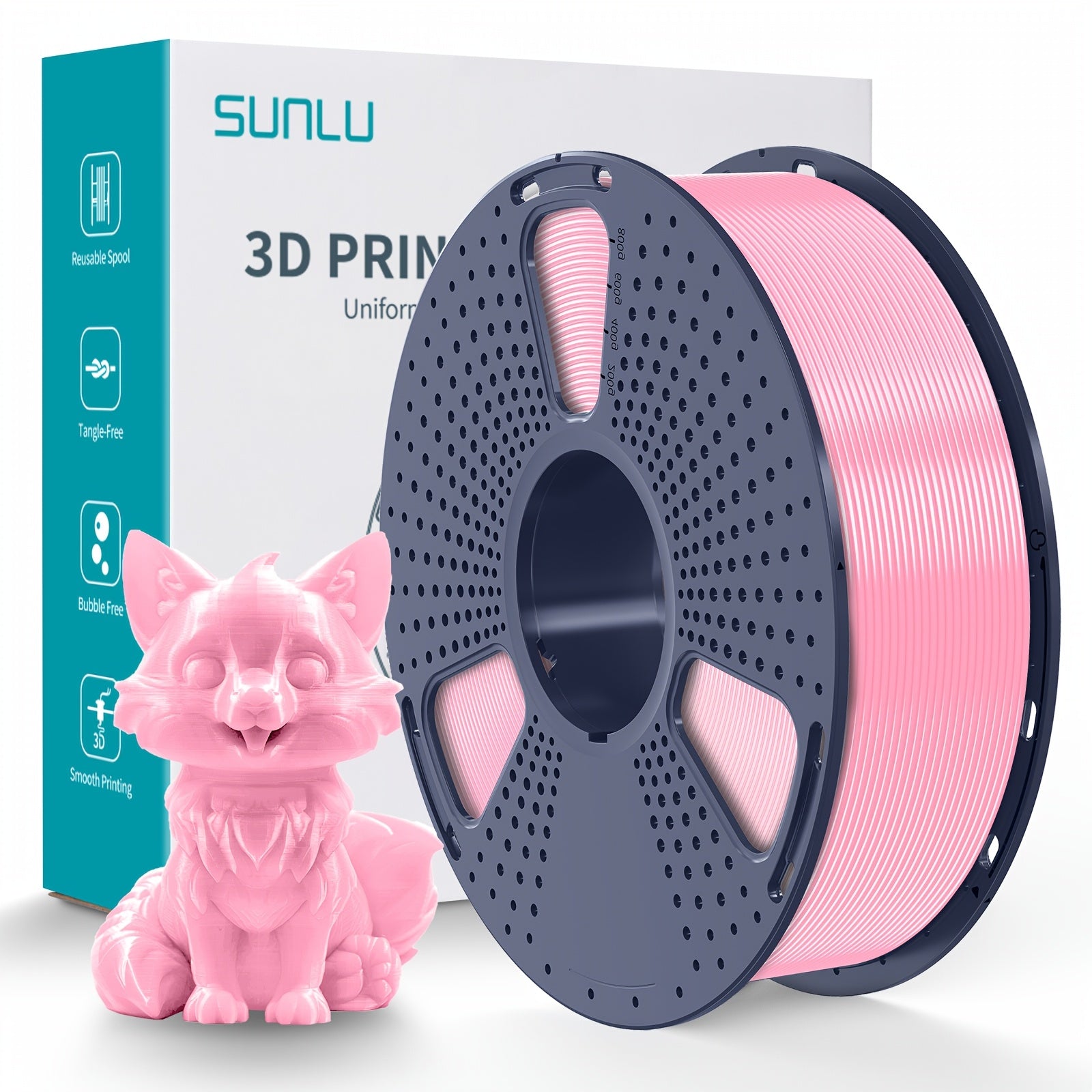 High Toughness PETG 3D Printer Filament, 1.75 mm ±0.02 mm, 1 kg Spool (2.2 lb) – Less Stringing, Smooth Layer Adhesion, Indoor & Outdoor Use