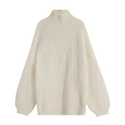 Put on the Top and Thicken Sweater to Wear Loose in Winter Outside