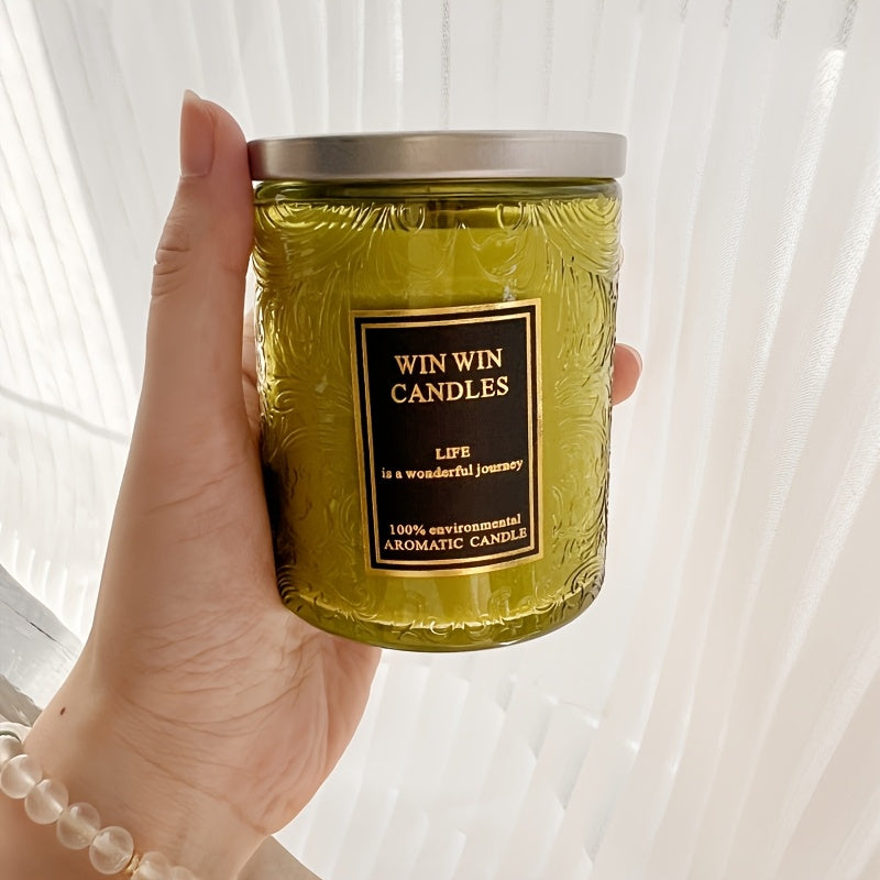 Pumpkin Soy Wax Scented Candle with Cinnamon Apple Fragrance