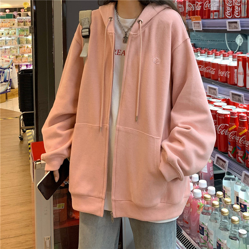 Casual Loose Fit Petite Hoodie Coat for Autumn
