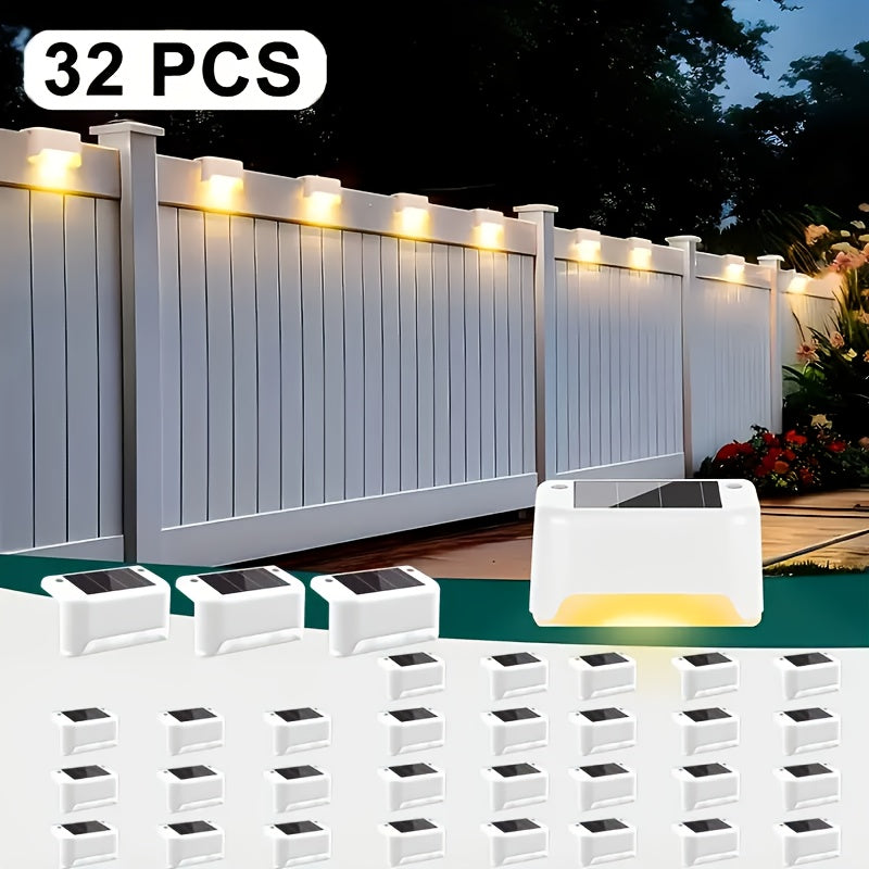 32pcs Solar Powered LED Deck Lights