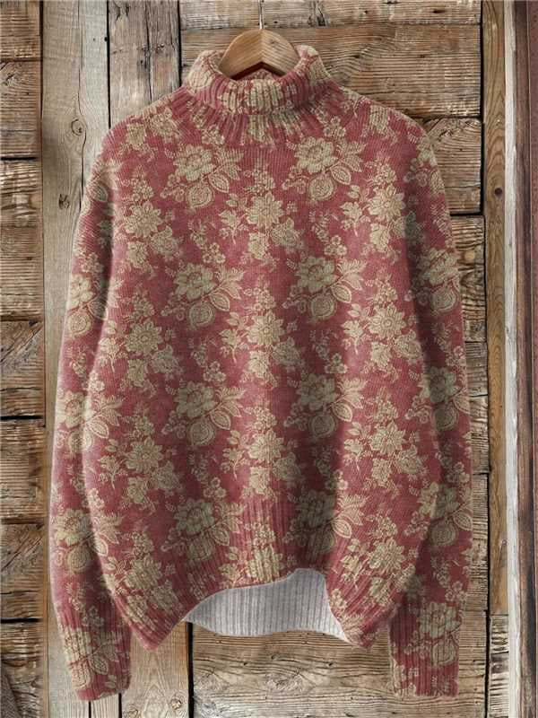 Women's Christmas Printed Turtleneck Sweater