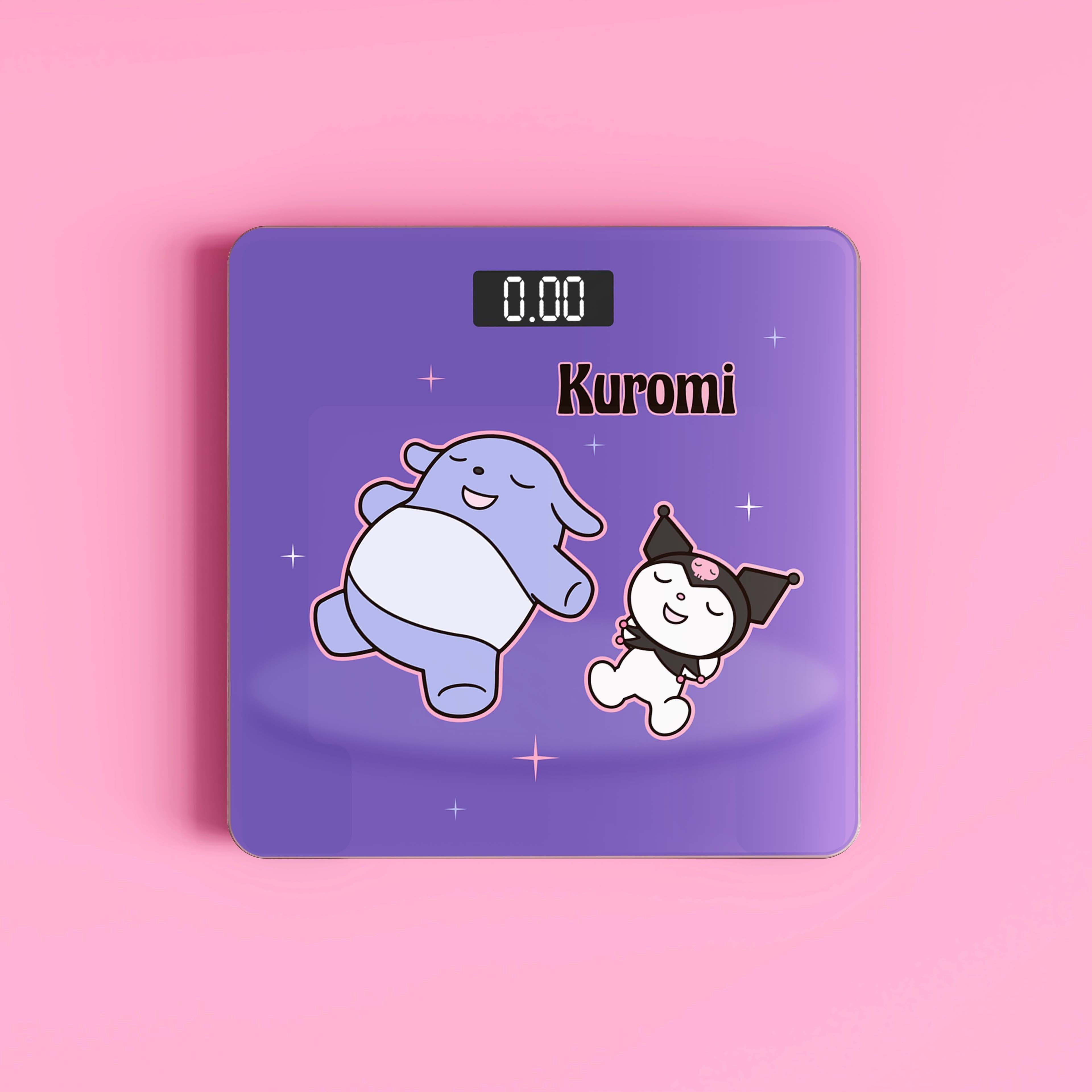Sanrio Kuromi & Cinnamoroll Themed Digital Scale – LED Display, Pink, Blue or Purple