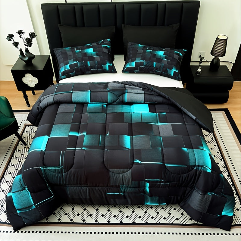 2‑Piece Solid Color Diamond‑Pattern Bed Sheet Set – Large & Extra‑Large, Ultra‑Fine Fiber Quilt with Pillowcase