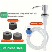 Stainless Steel Countertop Soap Dispenser with Long Pump Tube