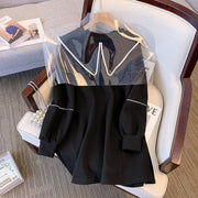 Women's Fleece-Lined Mid-Length Casual Loose Pullover Sweater
