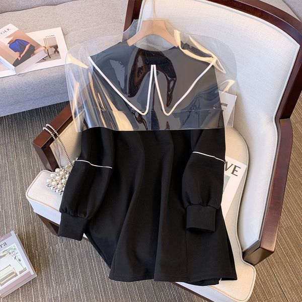 Women's Fleece-Lined Mid-Length Casual Loose Pullover Sweater