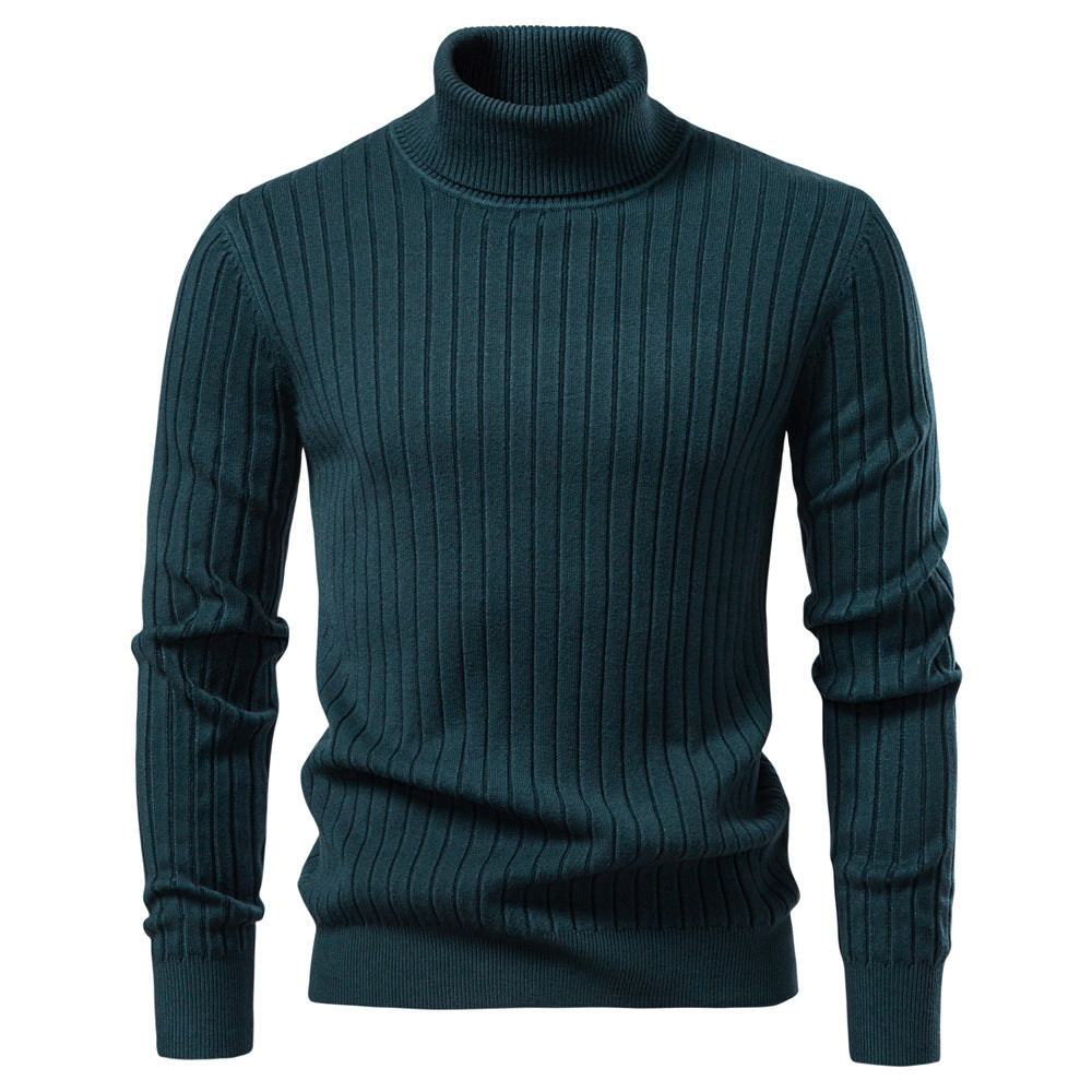 Casual Knit Turtleneck Sweater for Men