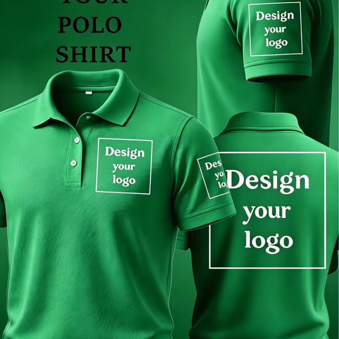 Men's Breathable Polo Shirt – Custom Logo, Classic Collar, Regular Fit, Summer‑Ready Comfort