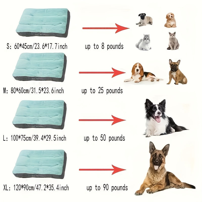 One Piece Detachable Pet Bed- Square Shape-extra-large Winter Orthopedic Corrective Dog Bed All-season Cat Dog House Machine-washable Set Warm Dog Bed Suitable For Small Medium And Large Pets Usable