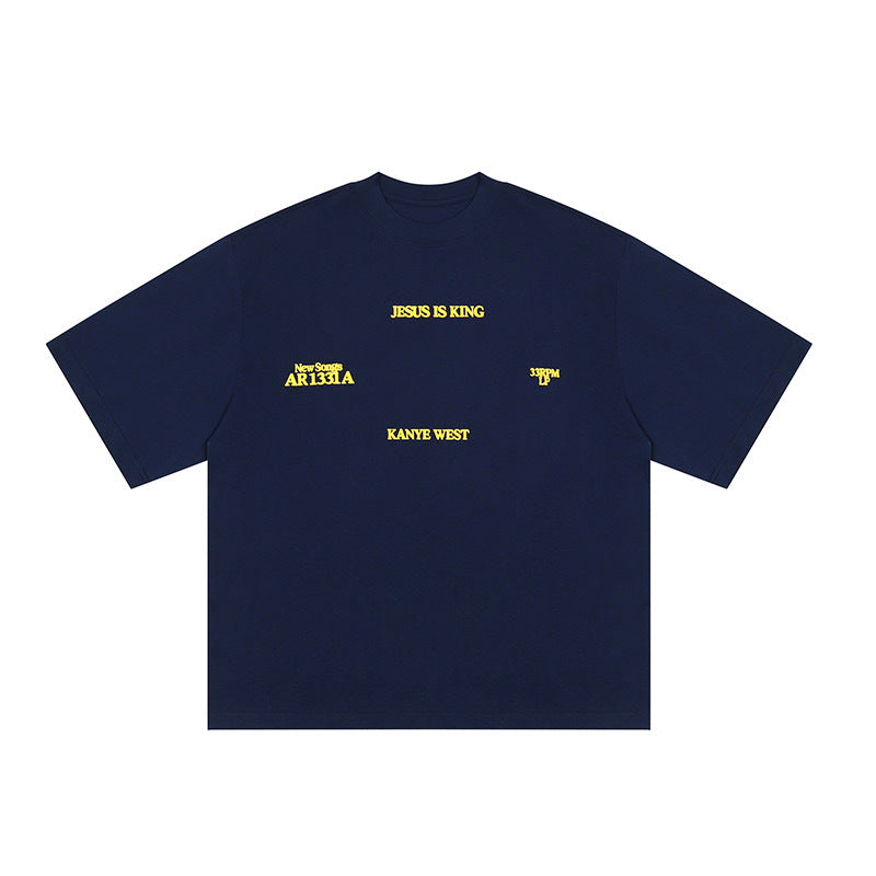 Loose Fit Streetwear Couple Letter Print T-Shirt