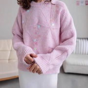 Sequined Knitted Loose Pullover Lazy Casual Sweater