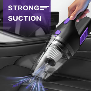 Wireless Convenient Handheld Car Vacuum Cleaner, Powerful Suction Kitchen Floor Cleaning Supplies, USB Charging Mini Cleaning Dust Collector, Suitable For Cars, RV, Home, Office, Industrial Sites A...