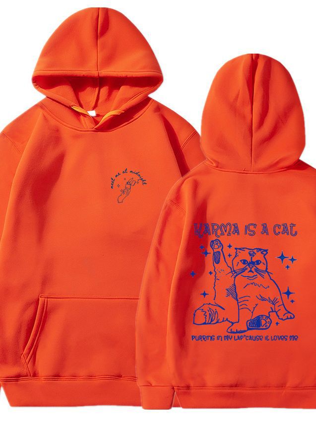 Cozy Cartoon Couple Velvet Hooded Sweatshirt