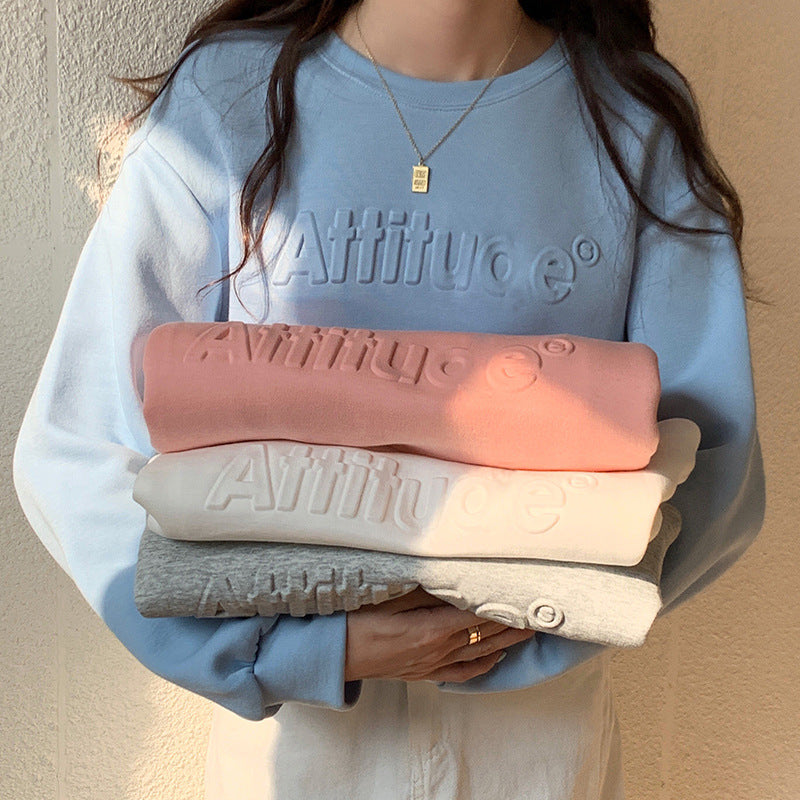Chic Letter Long-Sleeve Sweater for Women