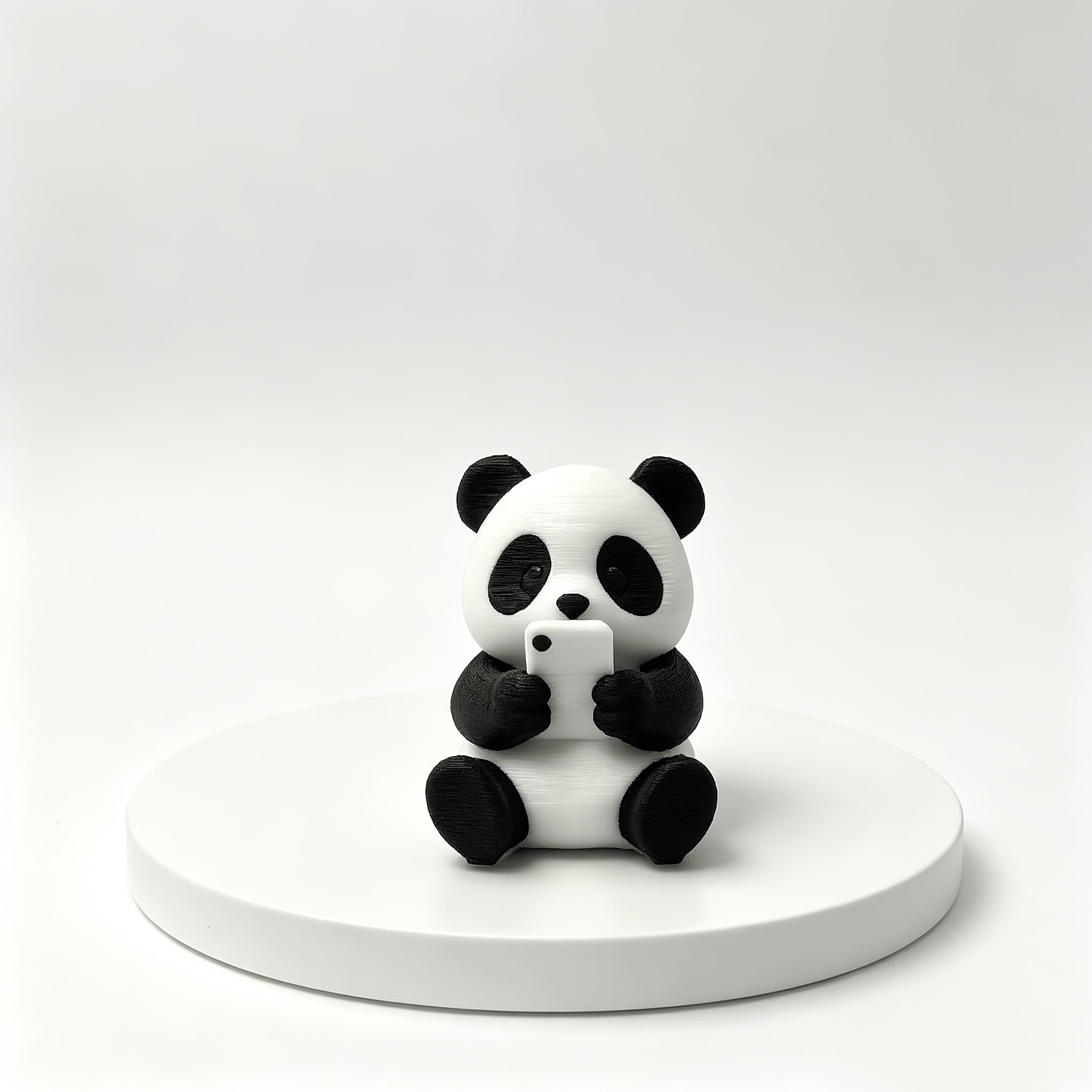 Mini Panda Figurine in Bohemian Style
