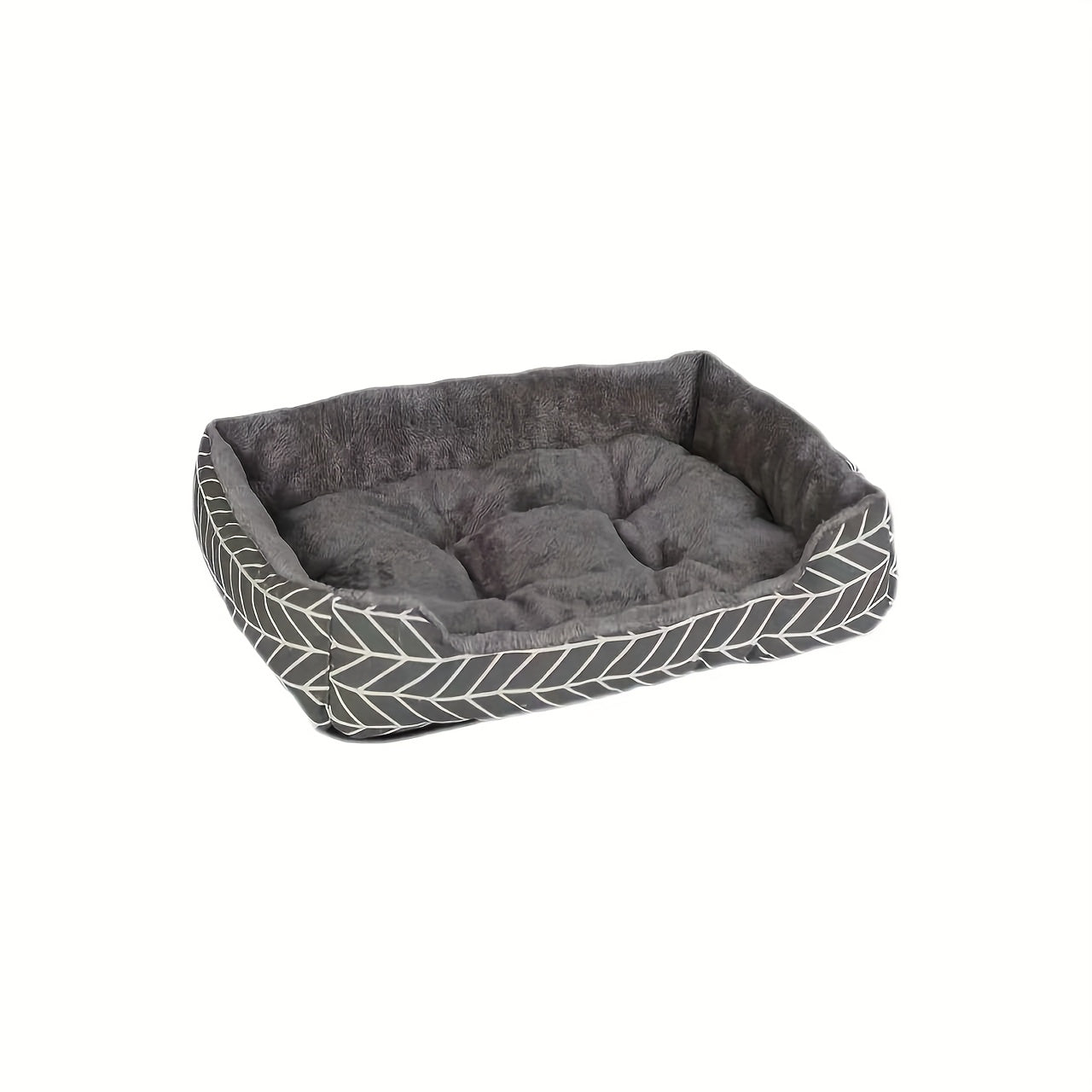 Soft Plush Comfort Pet Bed - Reversible Warm & Cool Sides, 4-Season All-Weather Pet Sofa With Plush Cushioning, Extra Small/Medium Dogs & Cats, Grey Polyester Bed With Polypropylene Fiber Filling,...