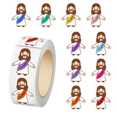 500‑Piece 'Jesus Loves You' Sticker Set – Religious Labels for Gift Packaging, Journals & Scrapbooking