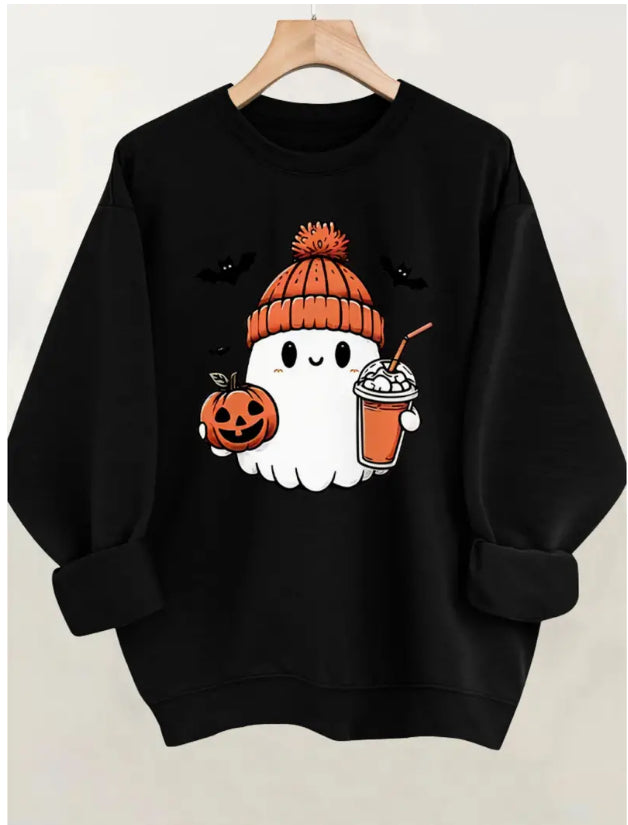 Cozy Letter Print Fleece Sweatshirt for Casual Everyday Wear