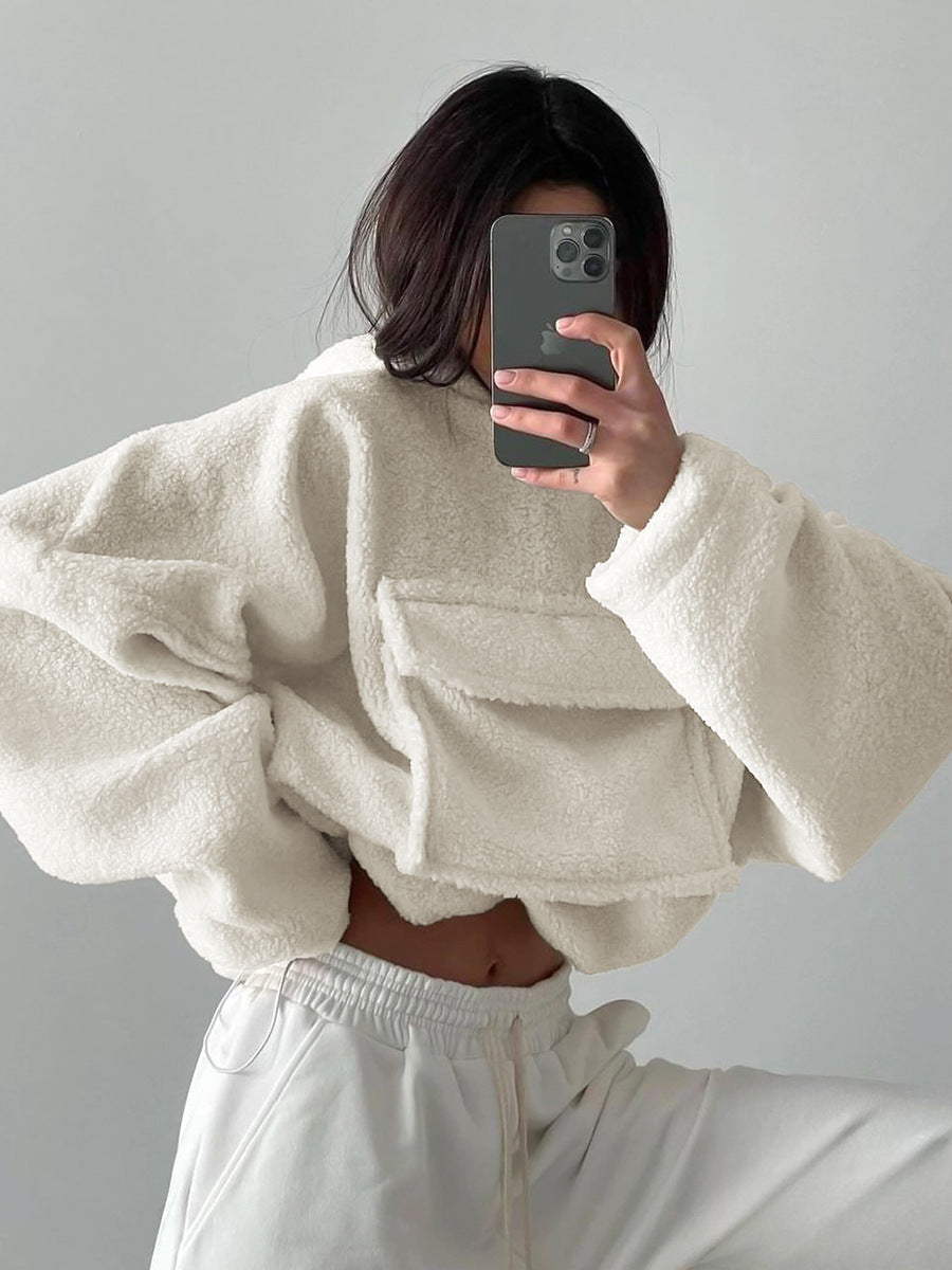 Cozy Lambswool Hooded Fall Sweater for Women