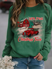Festive Pumpkin Print Women's Christmas Sweater