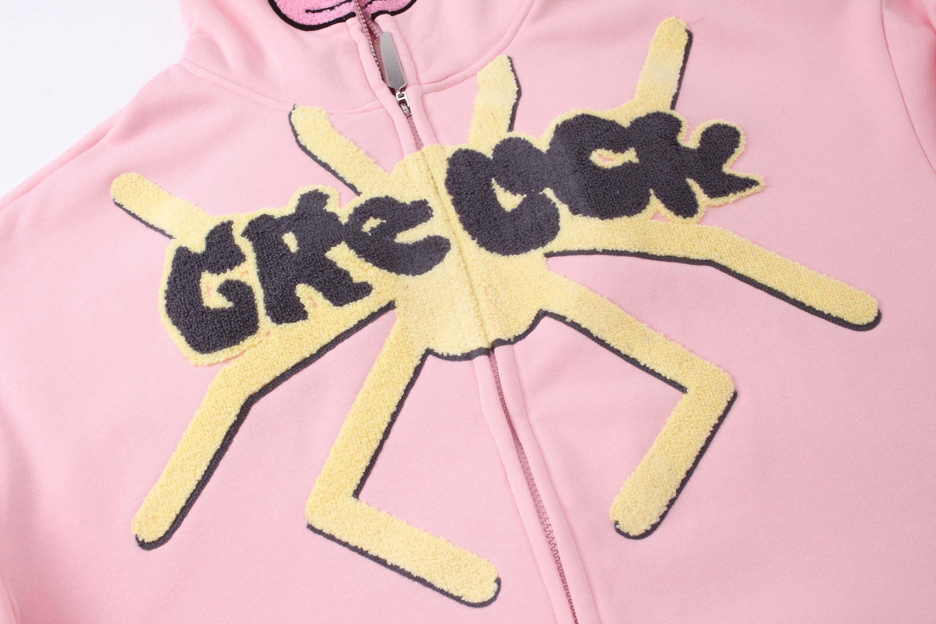 Cute Spider Embroidery Hooded Cardigan Sweater