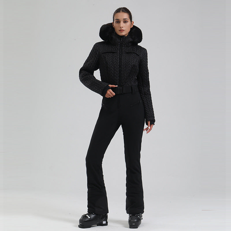 Women's Waterproof Windproof One-Piece Ski Suit