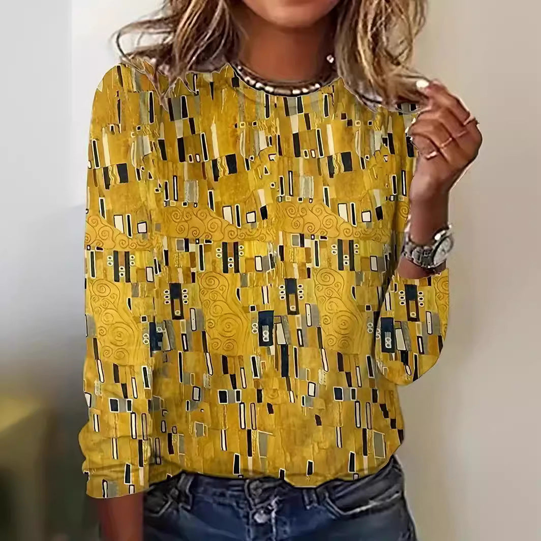 Trendy Hip Hop Graphic Print Long Sleeve Pullover Sweatshirt