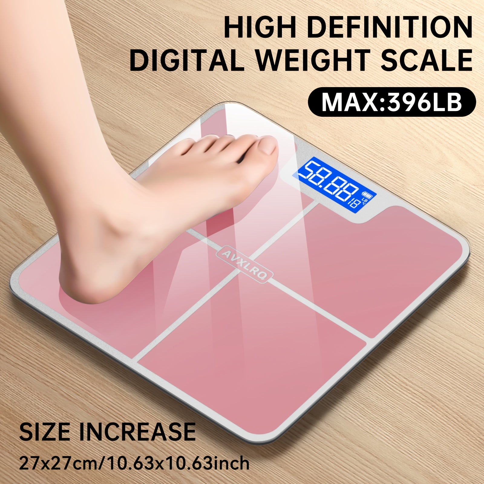 Weight Scale Electronic Scale, 396 Pound Digital Bathroom Scale, High-precision Weight Scale With LCD High-definition Display Screen And Temperature Display , Ultra Wide Platform, High-precision...