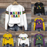 V-Neck Multi-Color Printed Women's Sweater