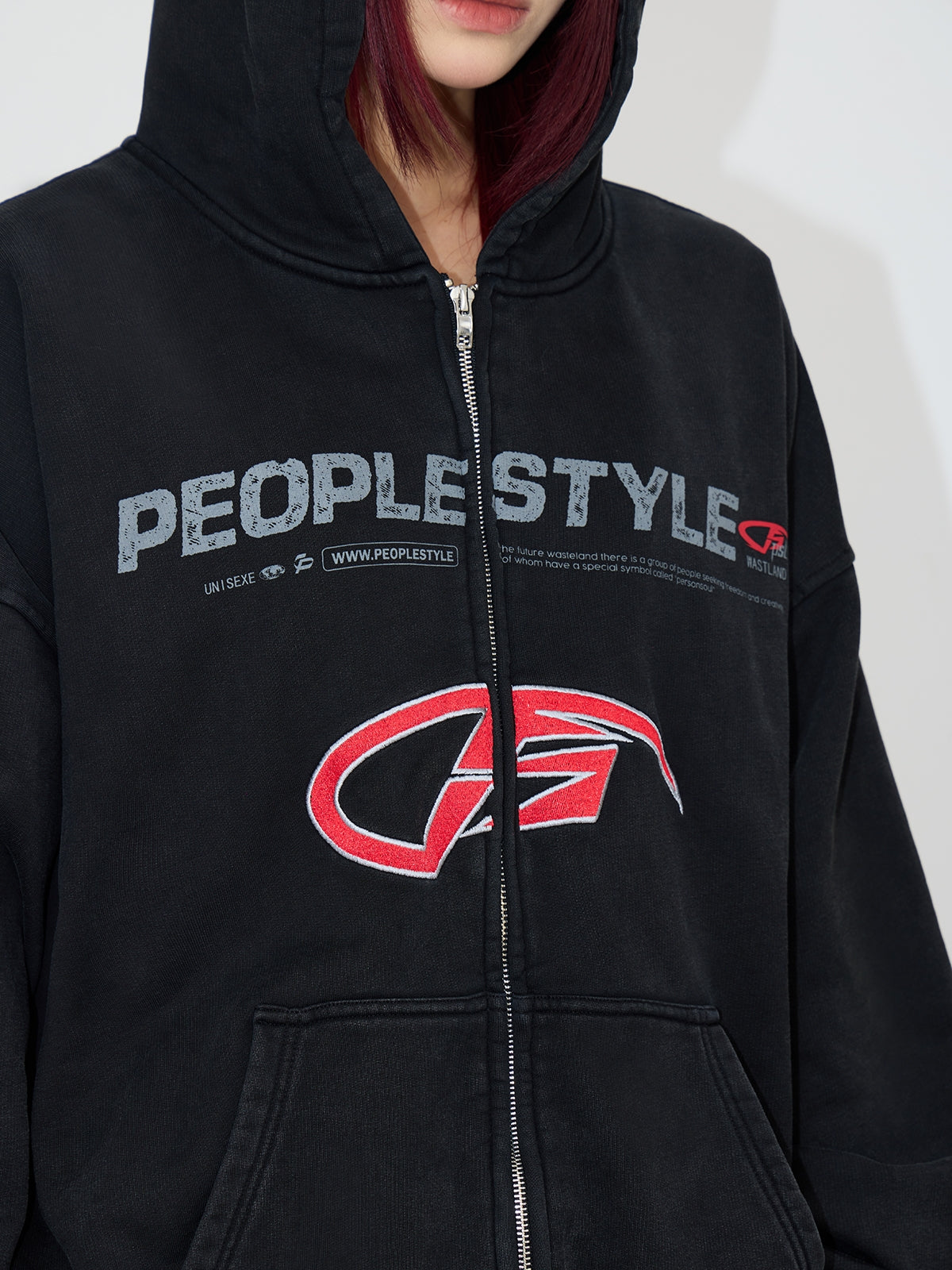 Heavyweight Embroidered Zip-Up Hoodie