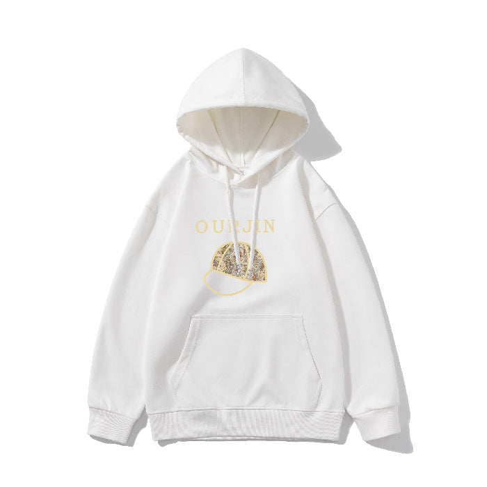 Fleece-Lined Cute Anime Print Winter Hoodie