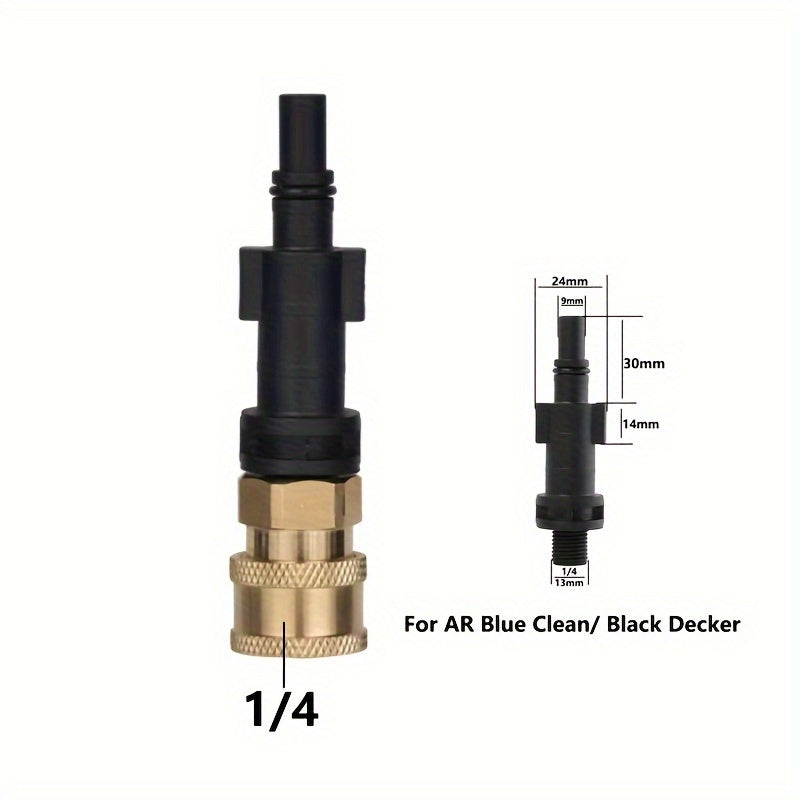 1/4" Quick Release Pressure Washer Adapter for Car Wash Water Gun