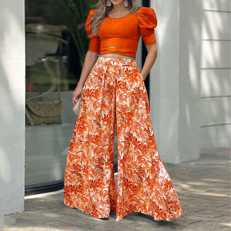 Instant Chic Wide Leg Jumpsuit Set