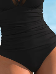 Stylish Black One-Piece Swimsuit for Women