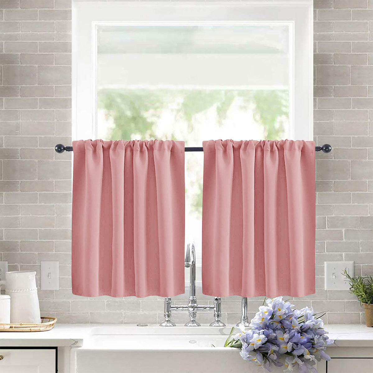 Shade Solid-color High-precision Short Curtain
