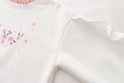 Women's Printed Long Sleeve Fleece Pullover Top