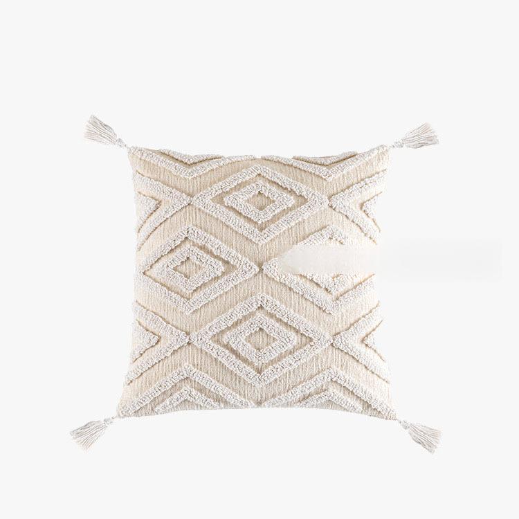 Geometric Patterned Waist Support Pillow Decorative Lumbar Cushion for Sofa Bed Chair Backrest Home Decor