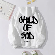 Chic Off-The-Shoulder Letter Print Brushed Hoodie