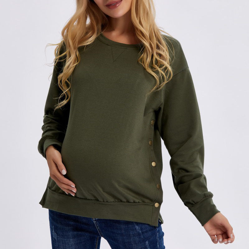 Cozy Long Sleeve Maternity Sweater for Autumn & Winter