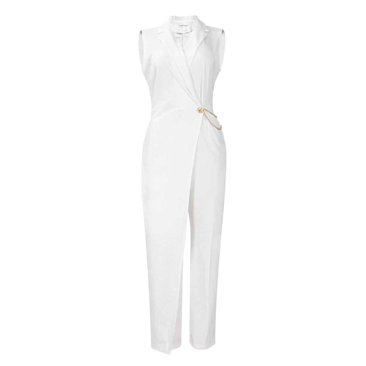 Sleeveless Blazer-collar Jumpsuit Chic And Stylish