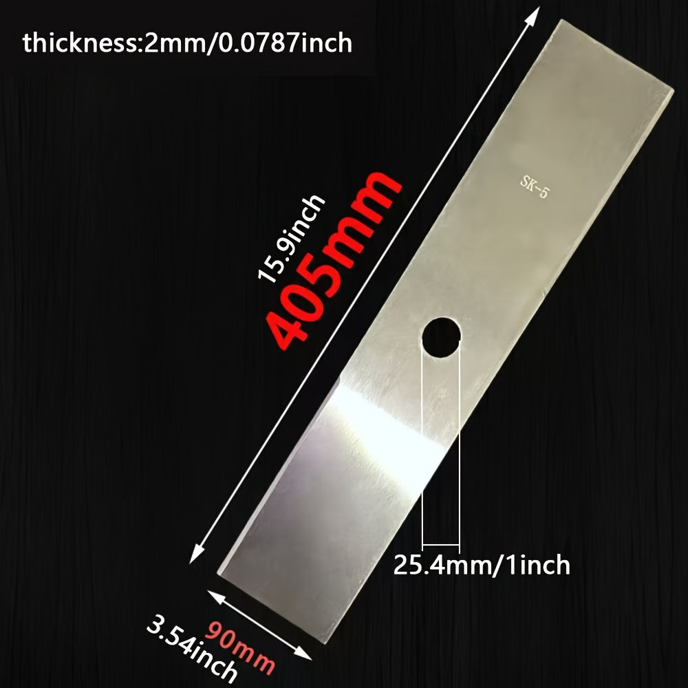 SK5 Extended Cutting Blade – 25.4 mm Center Hole, 2 mm Thickness, Extra‑Long for Lawn Mowers, Trimmers and Edgers