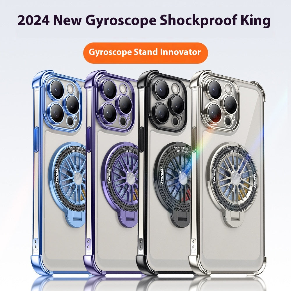 Gyro Phone Case with Magnetic Bracket
