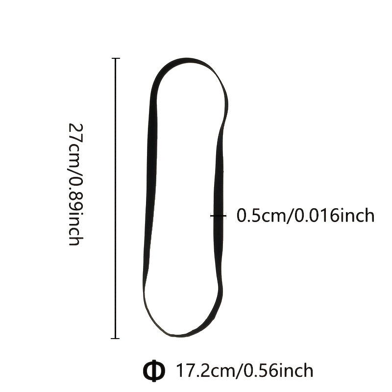 Vinyl Record Player Belt – Folded Length 270 mm, Diameter 172 mm, Width 5 mm, Thickness 0.6 mm