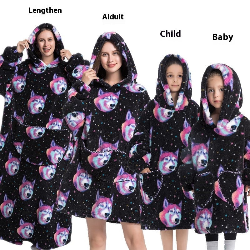 Cozy Oversized Thickened Hooded Blanket Sweatshirt