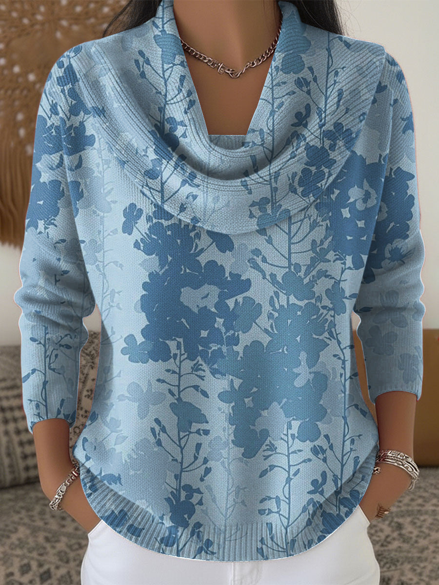 Womens Casual Loose-fitting Pullover Hoodie with a Cowl Neck