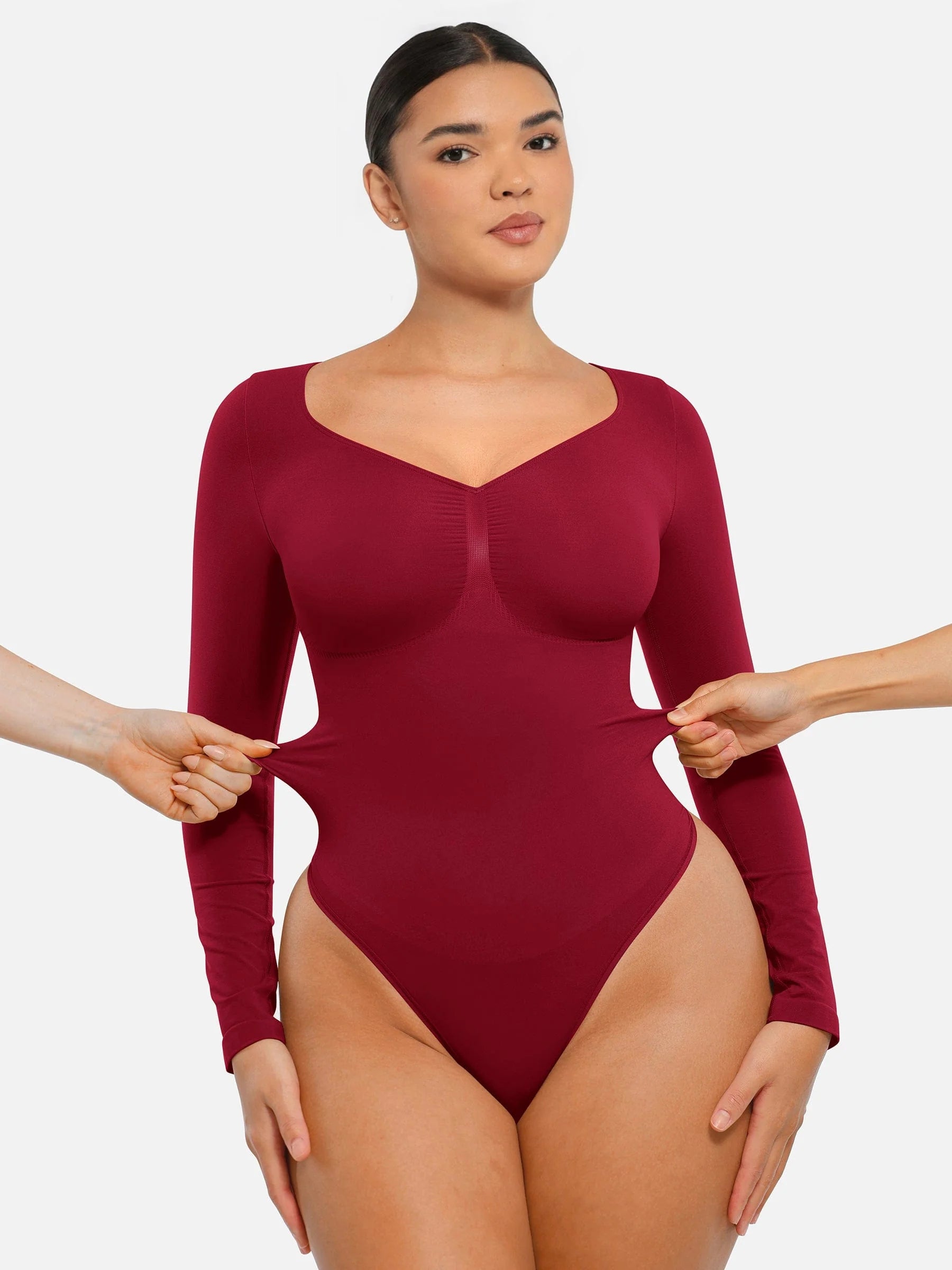 Seamless Chest Support & Tummy Control Thong Bodysuit