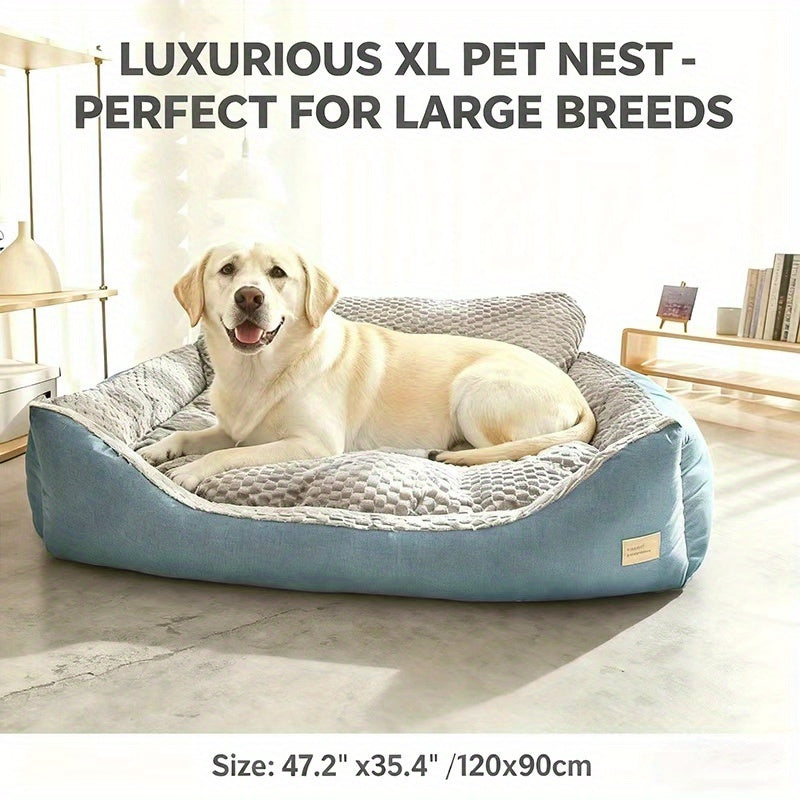 Orthopedic XL Dog Bed For Large Breeds, All-weather Comfort. Ergonomic Design, Removable & Washable With Non-slip Bottom. Ideal For Golden Retrievers, Labradors, German Shepherds - Year-round Use In