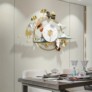 Modern Wall Clock For Living Room, Large Decorative Wall Clock, Creative Silent Clock Battery Operated Metal Wall Art For Entryway Bedroom Office Dinning Room Kitchen Decor