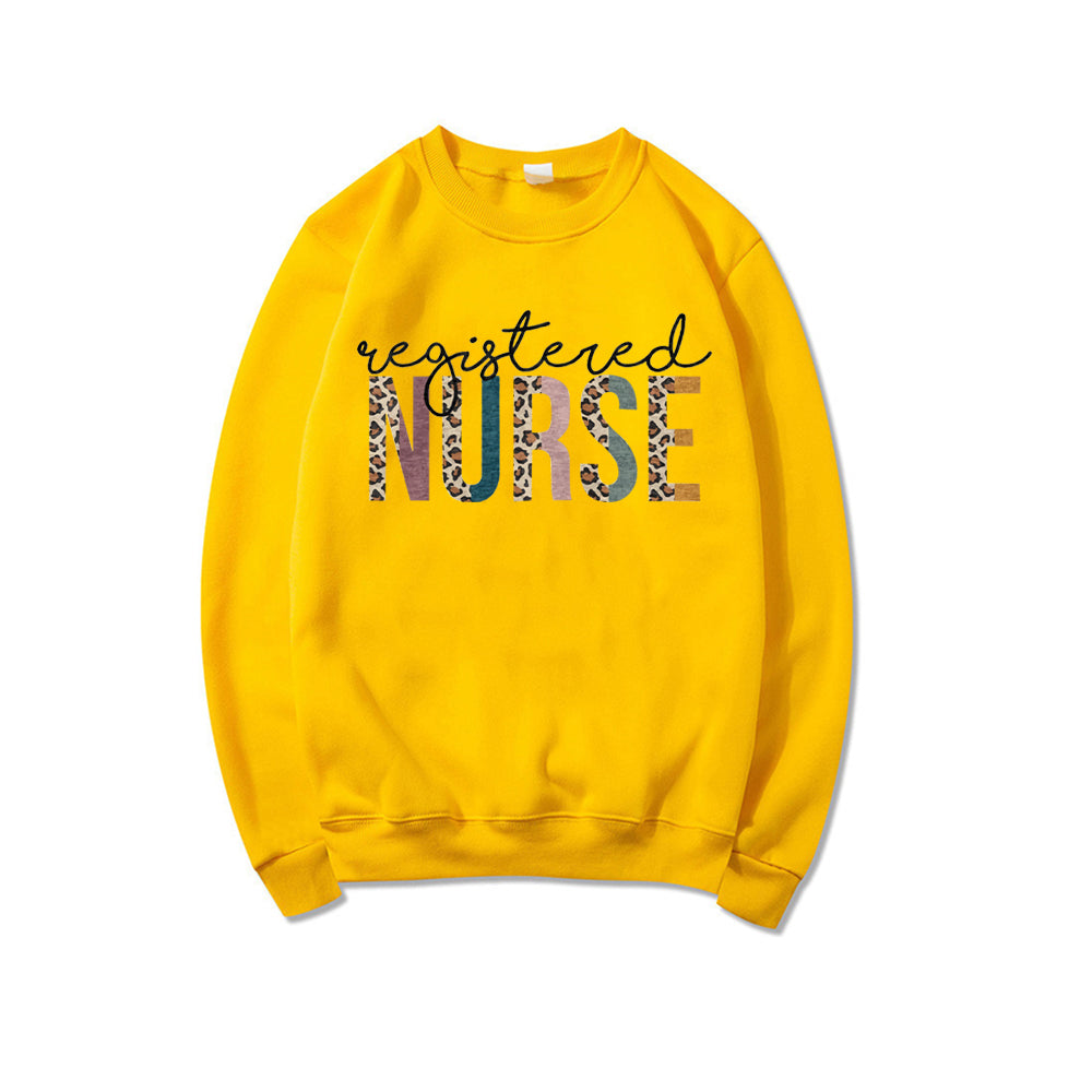 Korean Style Printed Loose Unisex Crewneck Hoodie
